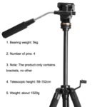 QingZhuangShiDai Q111S Trípode de fotografía para cámara de teléfono móvil de aleación de aluminio, Q111S(Black) - Imagen 4