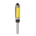 Fresa de carpintería con cuchilla de recorte de doble rodamiento, 1/4x1/2x25cm Yellow - Imagen 2