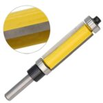 Fresa de carpintería con cuchilla de recorte de doble rodamiento, 1/4x1/2x25cm Yellow - Imagen 5