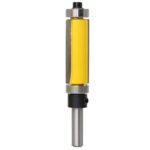 Fresa de carpintería con cuchilla de recorte de doble rodamiento, 1/4x1/2x38cm Yellow - Imagen 2