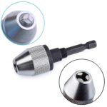 Vástago hexagonal Mini taladro Chuck conversión tres mordazas herramienta eléctrica, Hex Shank Black Chuck (0.3-6.5mm) B - Imagen 4