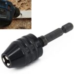 Vástago hexagonal Mini taladro Chuck conversión tres mordazas herramienta eléctrica, Hex Shank Black Chuck (0.3-3.6mm)