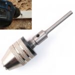 Vástago hexagonal Mini taladro Chuck conversión tres mordazas herramienta eléctrica, 3mm Round Chuck (0.3-3.4mm)