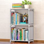 Soporte de combinación multifuncional de tubo de acero de plástico, estante de libros para estudiantes, estante de almacenamiento en el suelo