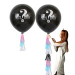 Decoración de espectáculo de globos de confeti con revelación negra de 36 pulgadas - Imagen 4