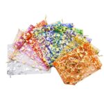 100 PCS Bolsas de regalo Bolsas de organza Bolsas de embalaje de dulces de joyería, 11x16cm - Imagen 5