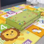 Alfombrilla para gatear cómoda y plegable gruesa con dibujos animados para bebés y niños - Imagen 2