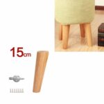Pie de sofá de madera maciza, pata de mesa, mueble de pie, almohadilla de elevación para silla, 15 cm Tilt