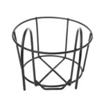 Valla para balcón, soporte redondo para flores de Metal, soporte para macetas montado en la pared de hierro forjado, L - Imagen 3