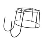 Valla para balcón, soporte redondo para flores de Metal, soporte para macetas montado en la pared de hierro forjado, L - Imagen 4