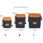 S.C.COTTON Bolsa de protección para lentes de cámara Bolsa con forro Bolsa de almacenamiento para cámara impermeable, L - Imagen 3