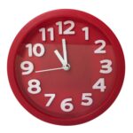 Reloj despertador silencioso Digital estéreo de color caramelo redondo de 12cm para niños y estudiantes, Round (Red)