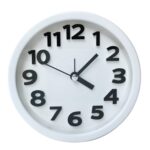 Reloj despertador silencioso Digital estéreo de color caramelo redondo de 12cm para niños y estudiantes, Round (White)