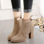 Zapatos de mujer Botas de gamuza Tacones altos puntiagudos, 35 - Imagen 3