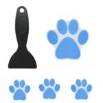 10 pegatinas antideslizantes de PEVA para bañera, pegatinas antideslizantes de dibujos animados, Dog Paw Print 8x8cm