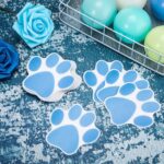 10 pegatinas antideslizantes de PEVA para bañera, pegatinas antideslizantes de dibujos animados, Dog Paw Print 8x8cm - Imagen 6