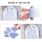 10 pegatinas antideslizantes de PEVA para bañera, pegatinas antideslizantes de dibujos animados, Dog Paw Print 8x8cm - Imagen 7