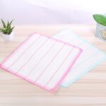 Paño de fibra de bambú para platos, trapo para el hogar, trapo de limpieza de aceite antiadherente grueso de ocho capas, Color aleatorio, 20 Uds., Oil Cleaning Rag