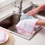 Paño de fibra de bambú para platos, trapo para el hogar, trapo de limpieza de aceite antiadherente grueso de ocho capas, Color aleatorio, 20 Uds., Oil Cleaning Rag - Imagen 2