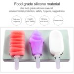 Molde de paletas de helado hecho a mano hecho en casa de dibujos animados de silicona con tapa, entrega aleatoria de colores, Fruit Woodpecker - Imagen 5