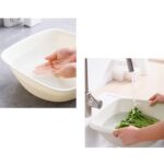 5 PCS Pequeño Hogar Dormitorio Lindo Cuadrado Lavandería Lavado De Verduras Lavabo, 28.28x28.28x10cm - Imagen 4