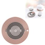 Almohadilla de aislamiento térmico de silicona redonda 3 en 1, almohadilla de vajilla multifuncional resistente a altas temperaturas, posavasos combinados, F1