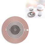 Almohadilla de aislamiento térmico de silicona redonda 3 en 1, almohadilla de vajilla multifuncional resistente a altas temperaturas, posavasos combinados, F2