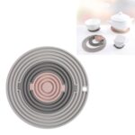 Almohadilla de aislamiento térmico de silicona redonda 3 en 1, almohadilla de vajilla multifuncional resistente a altas temperaturas, posavasos combinados, F5
