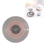 Almohadilla de aislamiento térmico de silicona redonda 3 en 1, almohadilla de vajilla multifuncional resistente a altas temperaturas, posavasos combinados, F6