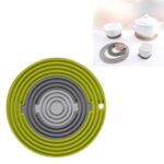 Almohadilla de aislamiento térmico de silicona redonda 3 en 1, almohadilla de vajilla multifuncional resistente a altas temperaturas, posavasos combinados, L1
