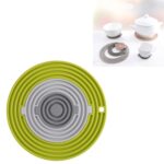 Almohadilla de aislamiento térmico de silicona redonda 3 en 1, almohadilla de vajilla multifuncional resistente a altas temperaturas, posavasos combinados, L2