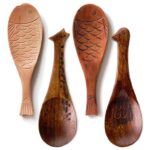 Cuchara de arroz Nanmu con forma de animal de madera, entrega de estilo aleatorio, Animal-shaped Rice Spoon