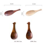 Cuchara de arroz Nanmu con forma de animal de madera, entrega de estilo aleatorio, Animal-shaped Rice Spoon - Imagen 2