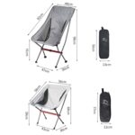 Silla plegable portátil de aleación de aluminio para acampar, ocio, pesca, Small, Large - Imagen 3