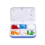 Pastillero electrónico con compartimento para recordatorio Regular, versión electrónica de 6 rejillas, Mini pastillero sellado - Imagen 2