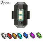 3 uds M1 sensor de vibración motocicleta bicicleta avión luces de explosión crucero intermitente Anti-luz de colisión trasera, 7 Colors M1 Vibration Sensing