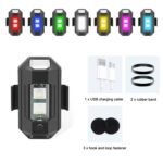 3 uds M1 sensor de vibración motocicleta bicicleta avión luces de explosión crucero intermitente Anti-luz de colisión trasera, 7 Colors M1 Vibration Sensing - Imagen 2