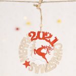 Colgante de madera con tarjeta de letras decorativas navideñas de 3 piezas