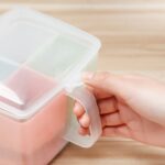 Caja fresca combinada dividida para cocina doméstica, caja de especias de tres rejillas con cuchara, Round, Square, Apple Shape - Imagen 5