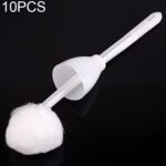 10 Uds. Cepillo de limpieza de inodoro de algodón multifuncional tipo exprimidor cepillo de baño de pelo suave creativo, Cotton Toilet Cleaning Brush