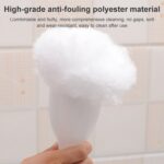 10 Uds. Cepillo de limpieza de inodoro de algodón multifuncional tipo exprimidor cepillo de baño de pelo suave creativo, Cotton Toilet Cleaning Brush - Imagen 2
