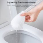 10 Uds. Cepillo de limpieza de inodoro de algodón multifuncional tipo exprimidor cepillo de baño de pelo suave creativo, Cotton Toilet Cleaning Brush - Imagen 3