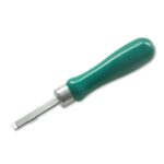 Cubierta trasera del reloj Cuchillo para golpear Abridor de reloj, Green Handle Dual Use