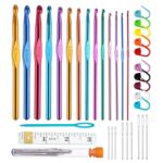 Material de herramienta para tejer DIY hecho a mano de ganchillo de una sola cabeza de alúmina de Color, 36 PCS/Set