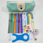 Material de herramienta para tejer DIY hecho a mano de ganchillo de una sola cabeza de alúmina de Color, 34 PCS/Set