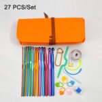Material de herramienta para tejer DIY hecho a mano de ganchillo de una sola cabeza de alúmina de Color, 27 PCS/Set - Imagen 2
