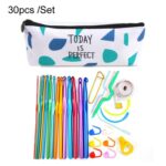 Material de herramienta para tejer DIY hecho a mano de ganchillo de una sola cabeza de alúmina de Color, 30 PCS/Set - Imagen 2
