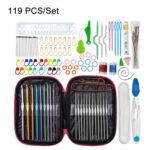 Material de herramienta para tejer DIY hecho a mano de ganchillo de una sola cabeza de alúmina de Color, 119 PCS/Set - Imagen 2