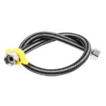 Manguera de entrada de agua fría y caliente a prueba de explosiones de alta presión con tejido metálico de acero inoxidable 304 de 8 piezas, 60 cm