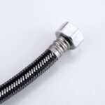 Manguera de entrada de agua fría y caliente a prueba de explosiones de alta presión con tejido metálico de acero inoxidable 304 de 8 piezas, 80 cm - Imagen 4